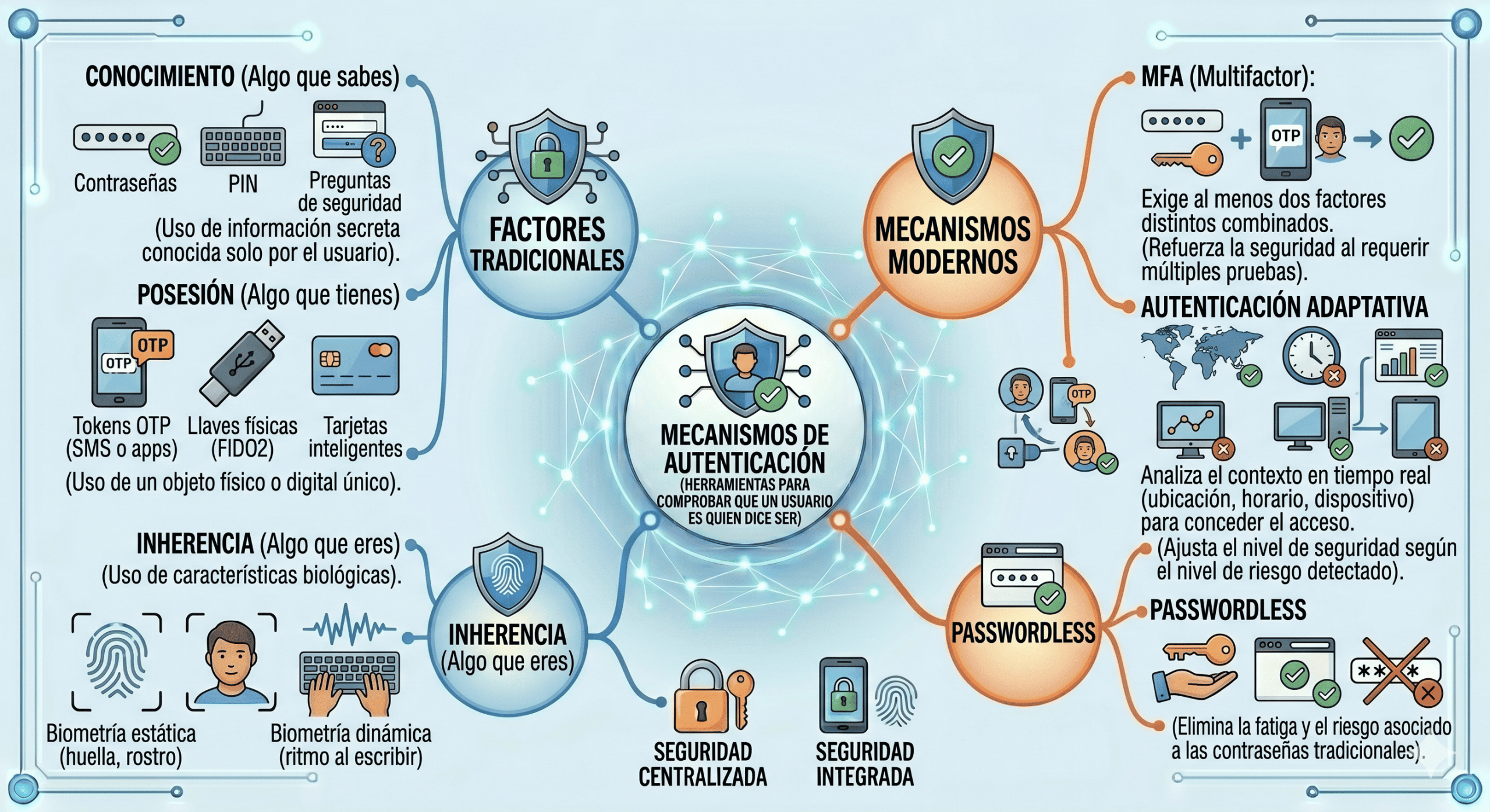 Mapa mental mecanismos de autenticación Mapa mental mecanismos de autenticación
